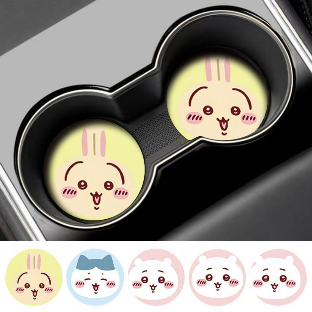 Car Accessories Useful - 2pcs Chiikawa Car Anti Slip Cup