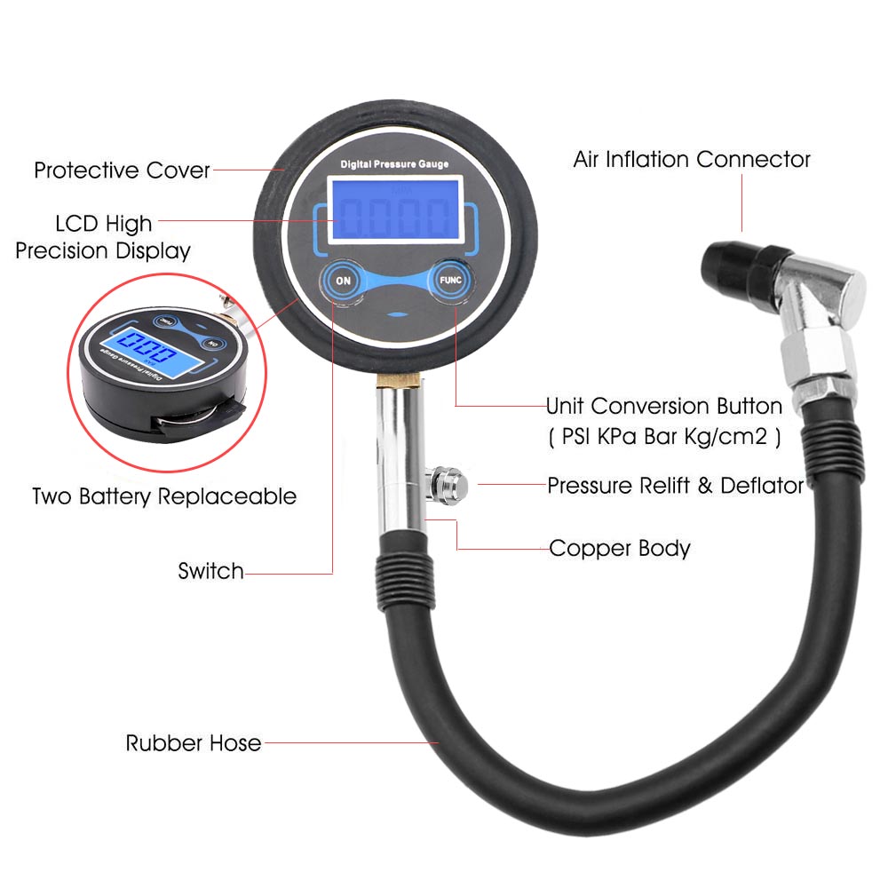 0-200Psi Tire Pressure Gauge M - đánh giá và giá Tire Pressure Monitor