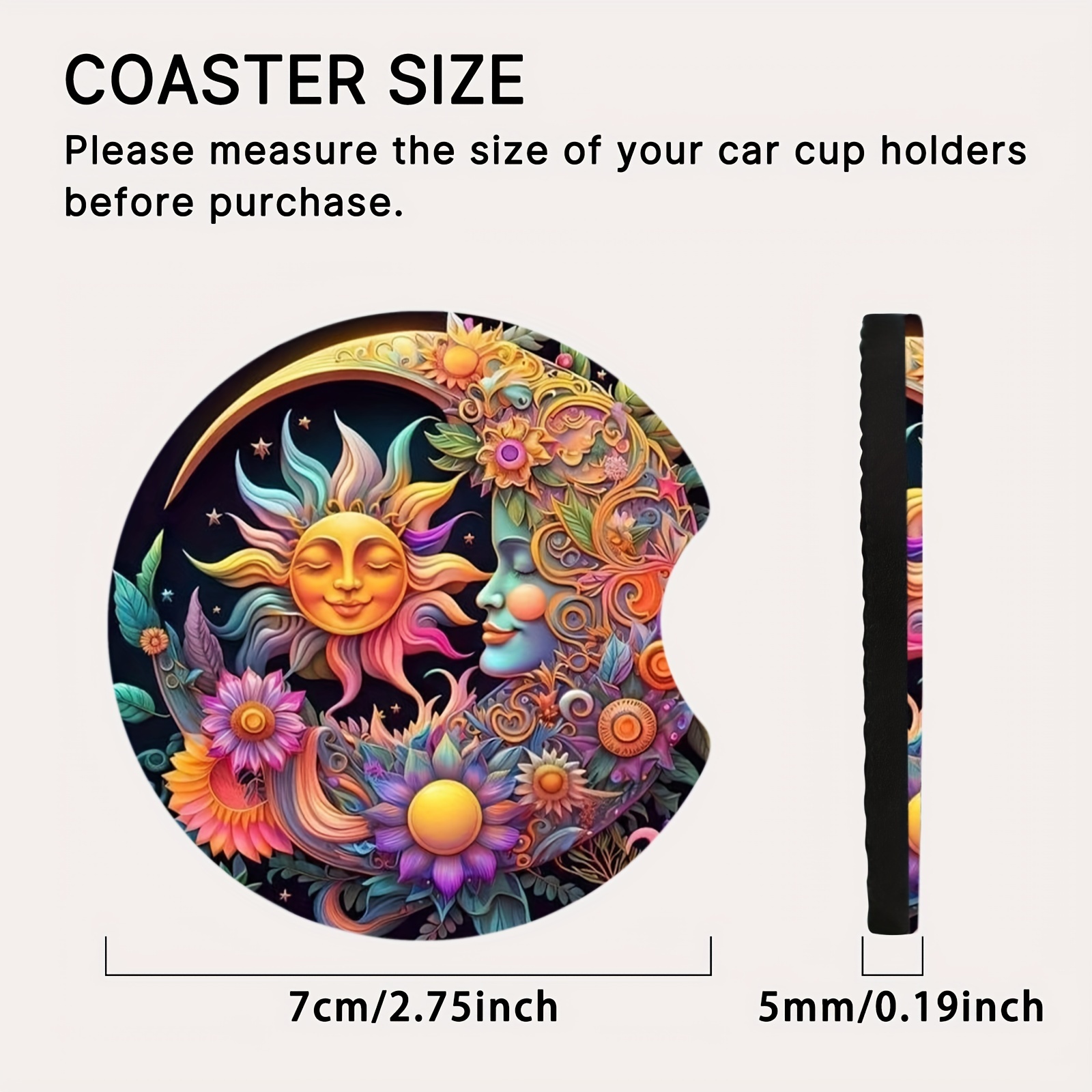 2Pc Color Sun With Moon Foam C - đánh giá và giá Car Accessories Useful