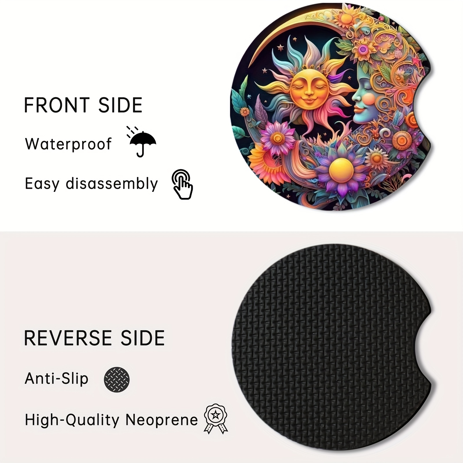 2Pc Color Sun With Moon Foam C - đánh giá và giá Car Accessories Useful