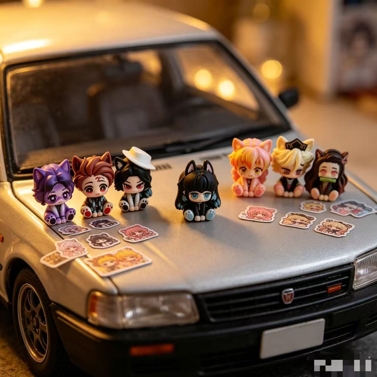 Demon Slayer Cute Chibi Figuri - đánh giá và giá Car Accessories Etsy