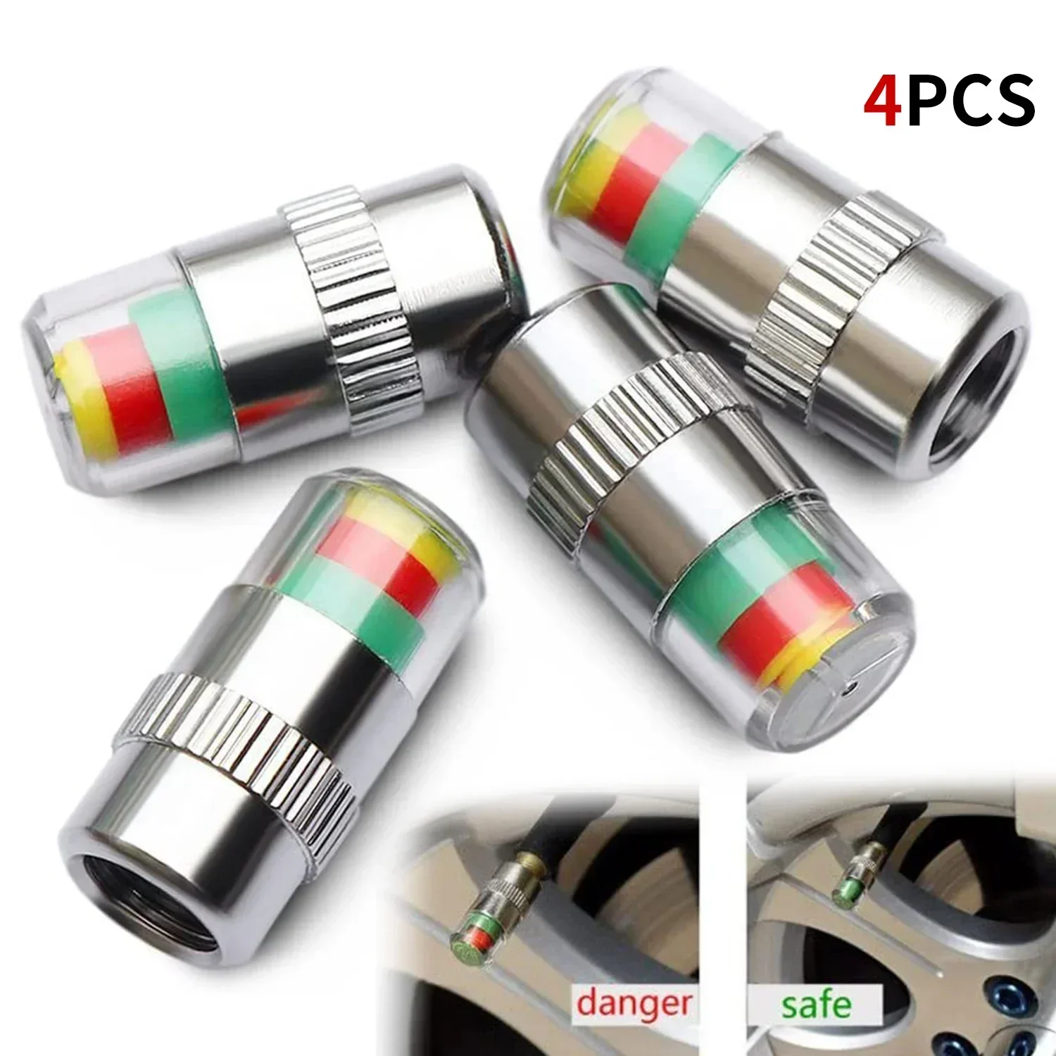 4/8PCS Car Tire Valve Caps wit - đánh giá và giá Tire Pressure Monitor