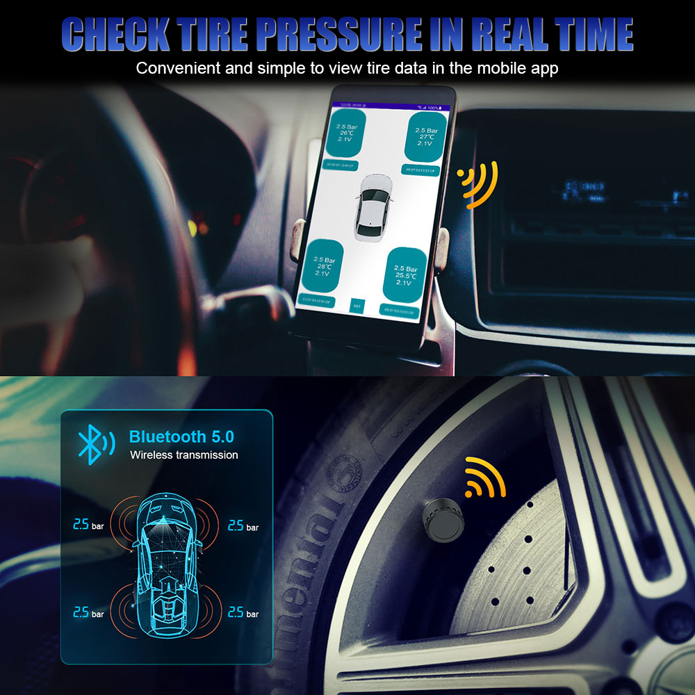 Bluetooth 5.0 Sensors Motorcyc - đánh giá và giá Tire Pressure Monitor
