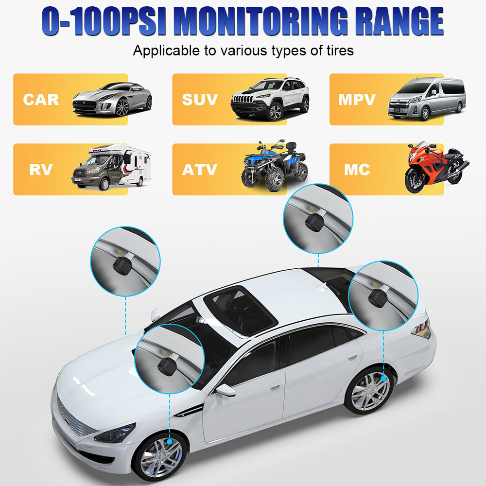 Bluetooth 5.0 Sensors Motorcyc - đánh giá và giá Tire Pressure Monitor