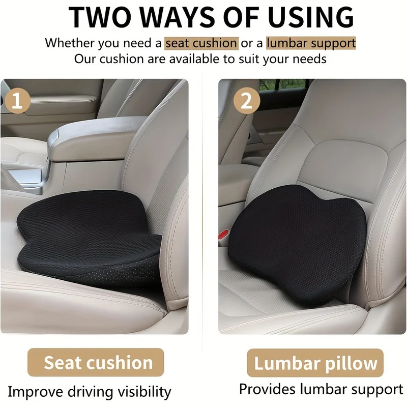 2-in-1 Memory Foam Car Seat Cu - đánh giá và giá Car Seat Cushion Memory Foam